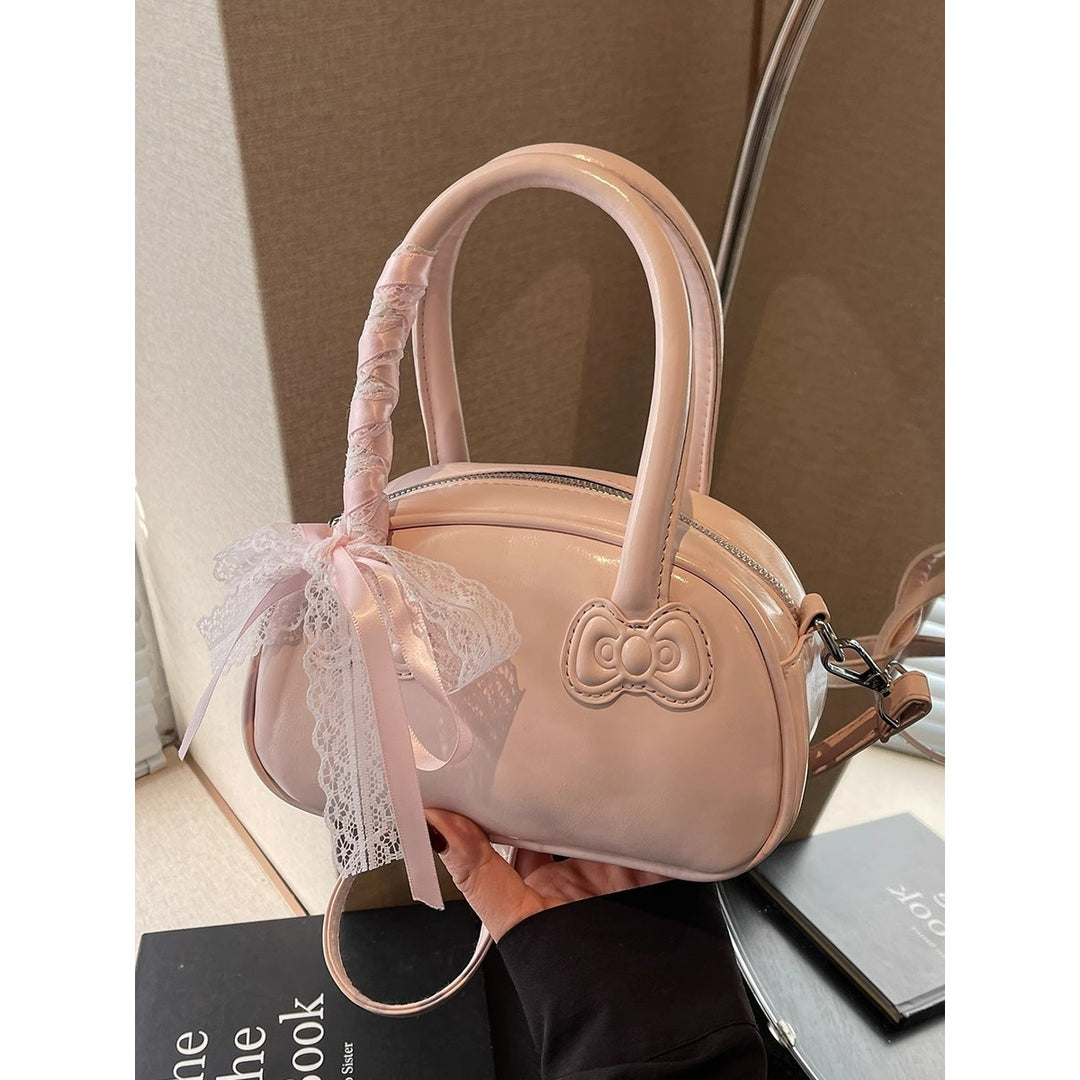 Elegant Bow-Detail Handheld Satchel Kalsten