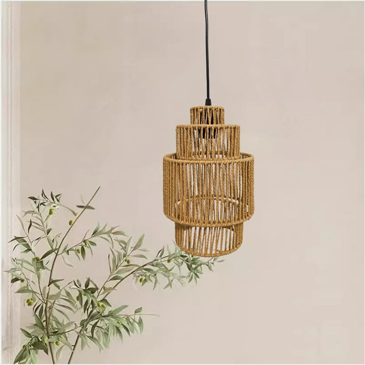 Handwoven Rattan Pendant Light