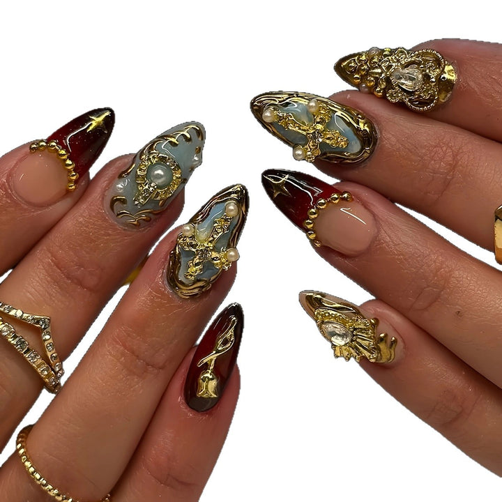 Luxurious Ornate Nail Art Extensions Kalsten