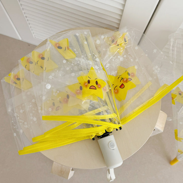 Ladies foldable umbrella with particularly playful star design Kalsten
