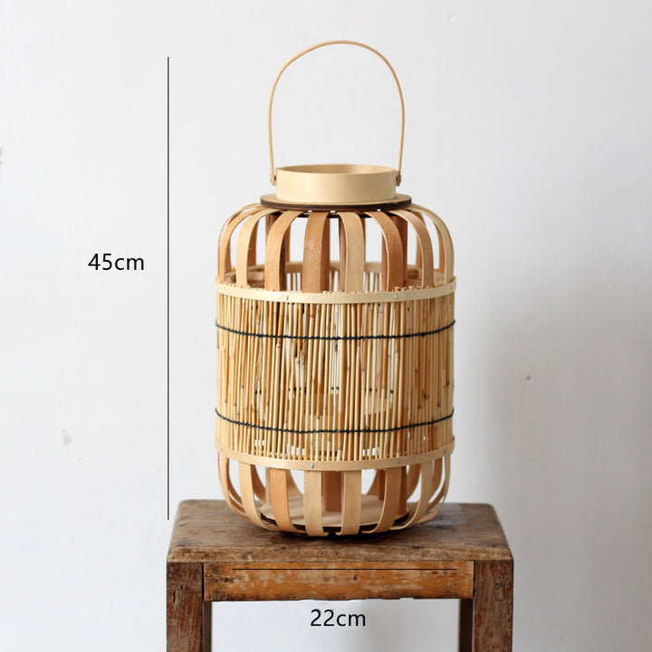 Handcrafted lantern made of bamboo and metal Kalsten