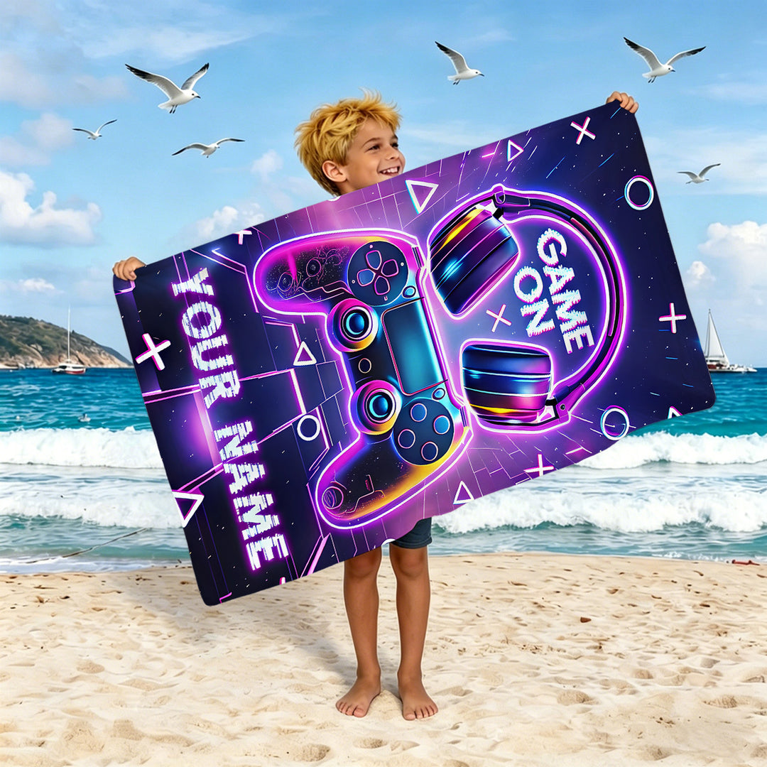 Boys beach towel with game console motif Kalsten