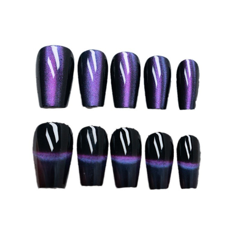 Elegant Press-On Nail Art Set with Gradient Finish