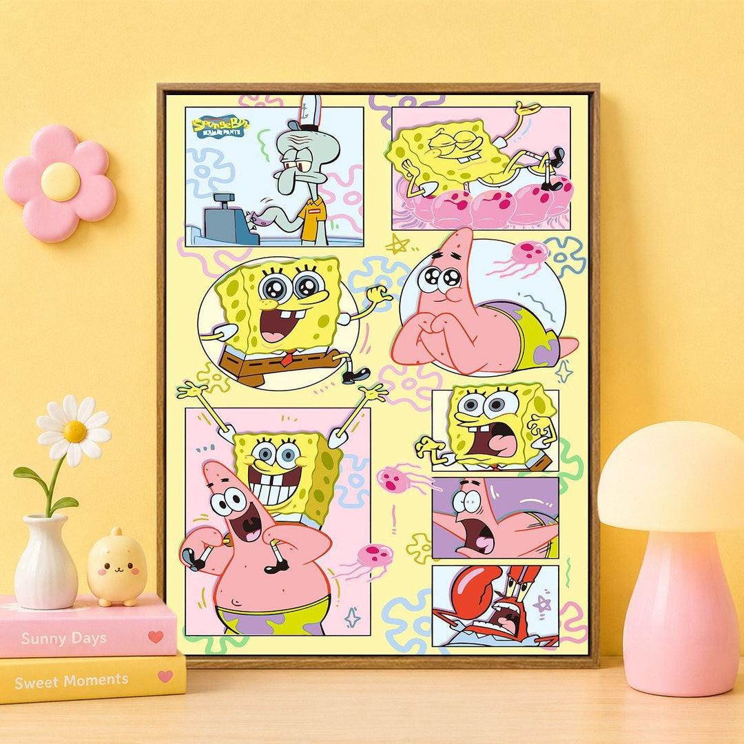 Cartoon Character Themed Wall Art Print Kalsten