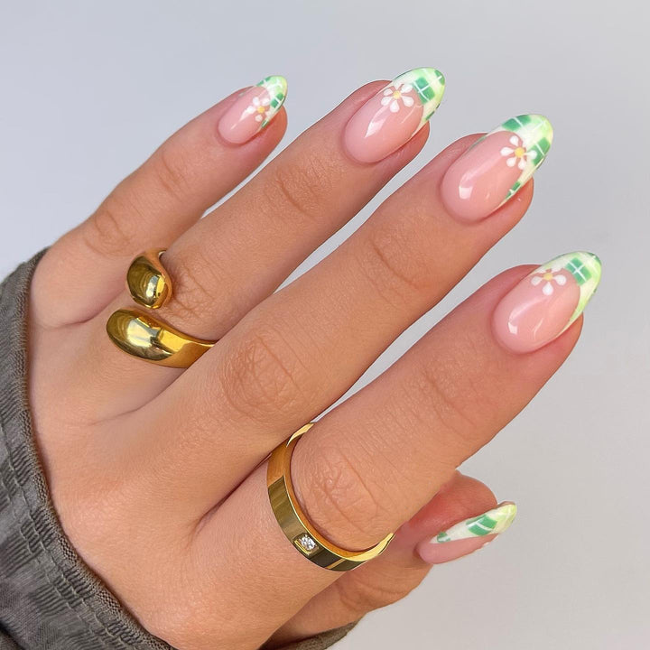 Designer Floral Press-On Nails