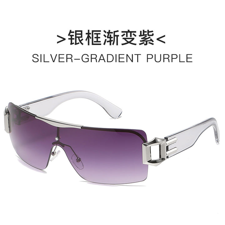 Women futuristic sunglasses with elegant transparent frame Kalsten