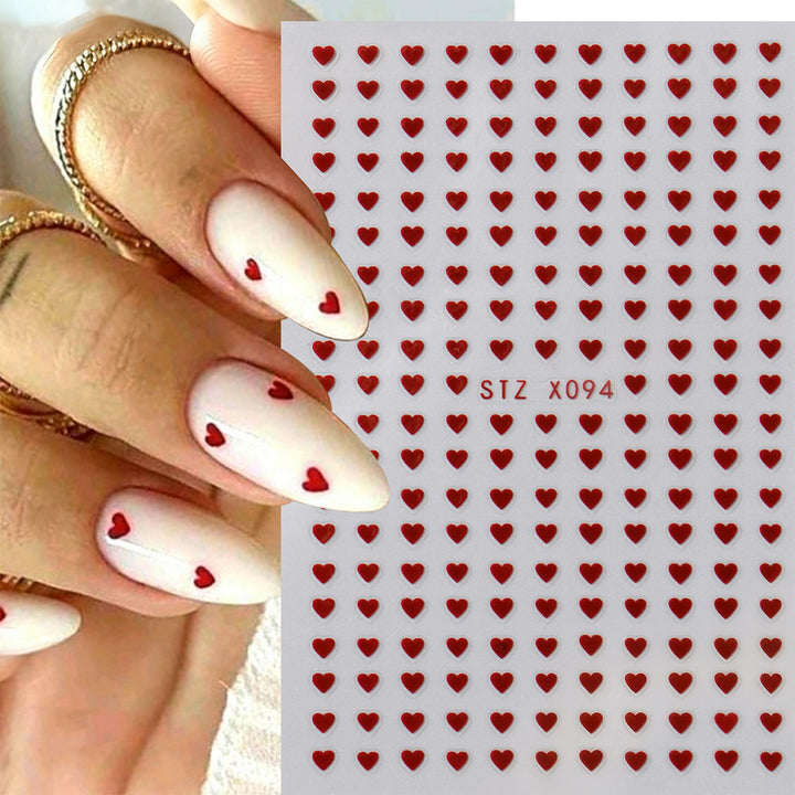 Heart-Shaped Nail Art Stickers