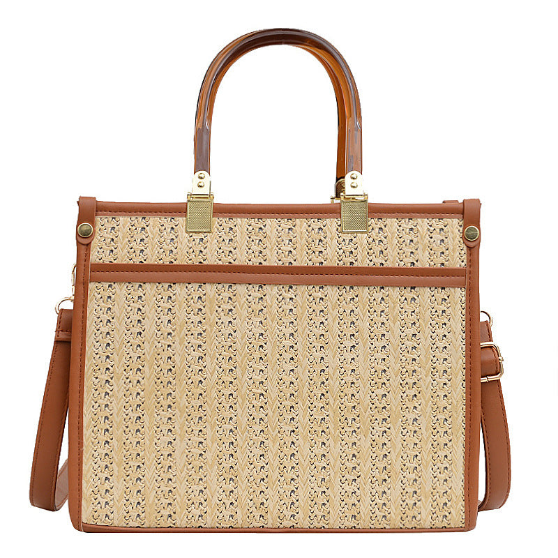 Elegant Woven Handheld Tote