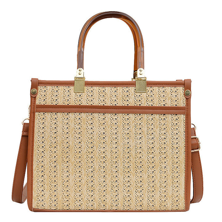 Elegant Woven Handheld Tote