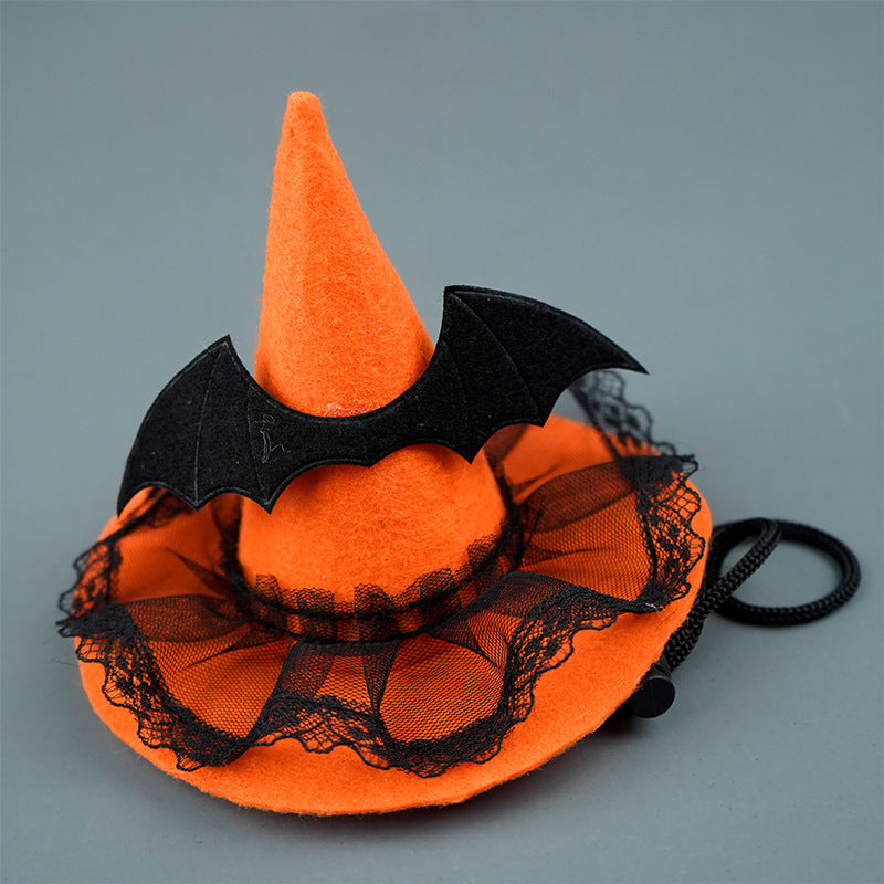 Halloween hood with bat appliqué