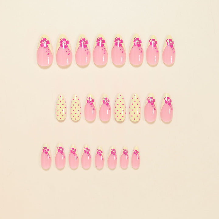 Elegant Floral Stiletto Nail Art Tips Kalsten