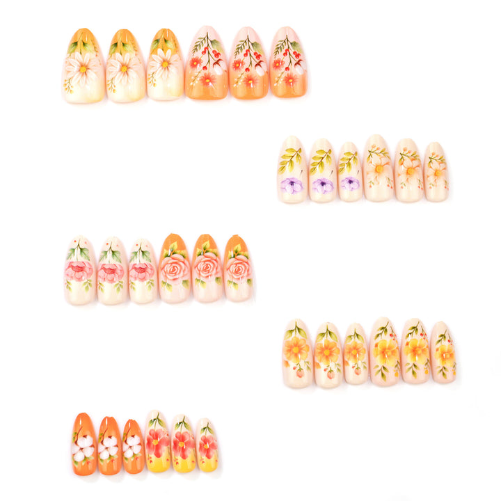 Artistic Floral Press-On Nails 1790738521