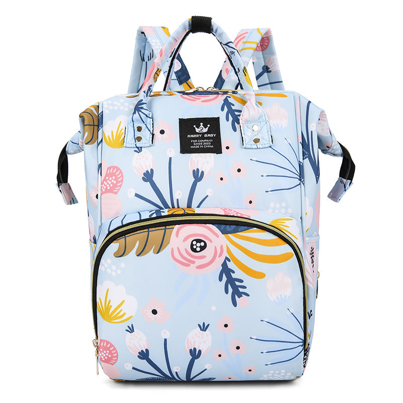 Stylish Floral Patterned Baby Care Backpack Kalsten