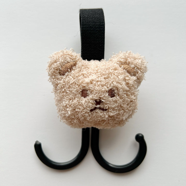 Plush Bear Bag Charm with Elastic Loop Attachment