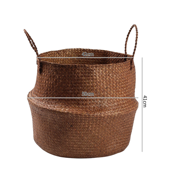 Handwoven Natural Fiber Storage Basket Kalsten