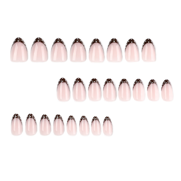 Artful nail art with elegant French tips and glitter accents Kalsten