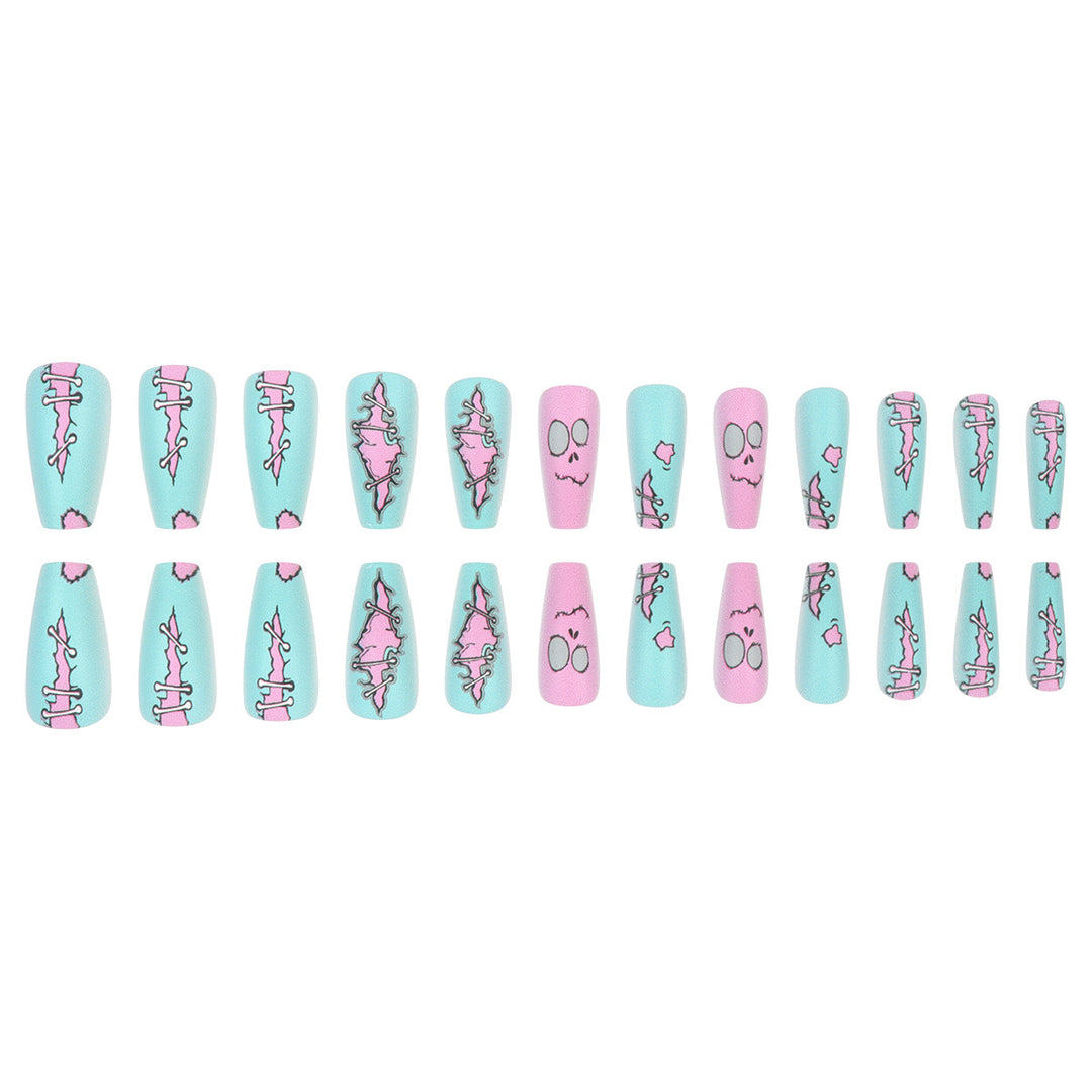 Artistic Halloween-Themed Press-On Nail Art Kalsten