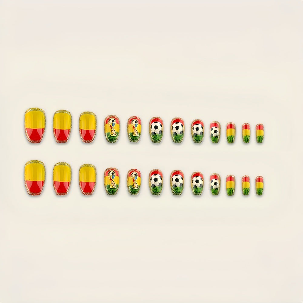 Creative football nail design with sports motifs Kalsten