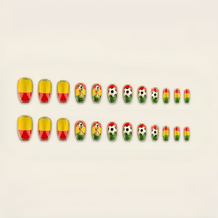 Creative football nail design with sports motifs Kalsten