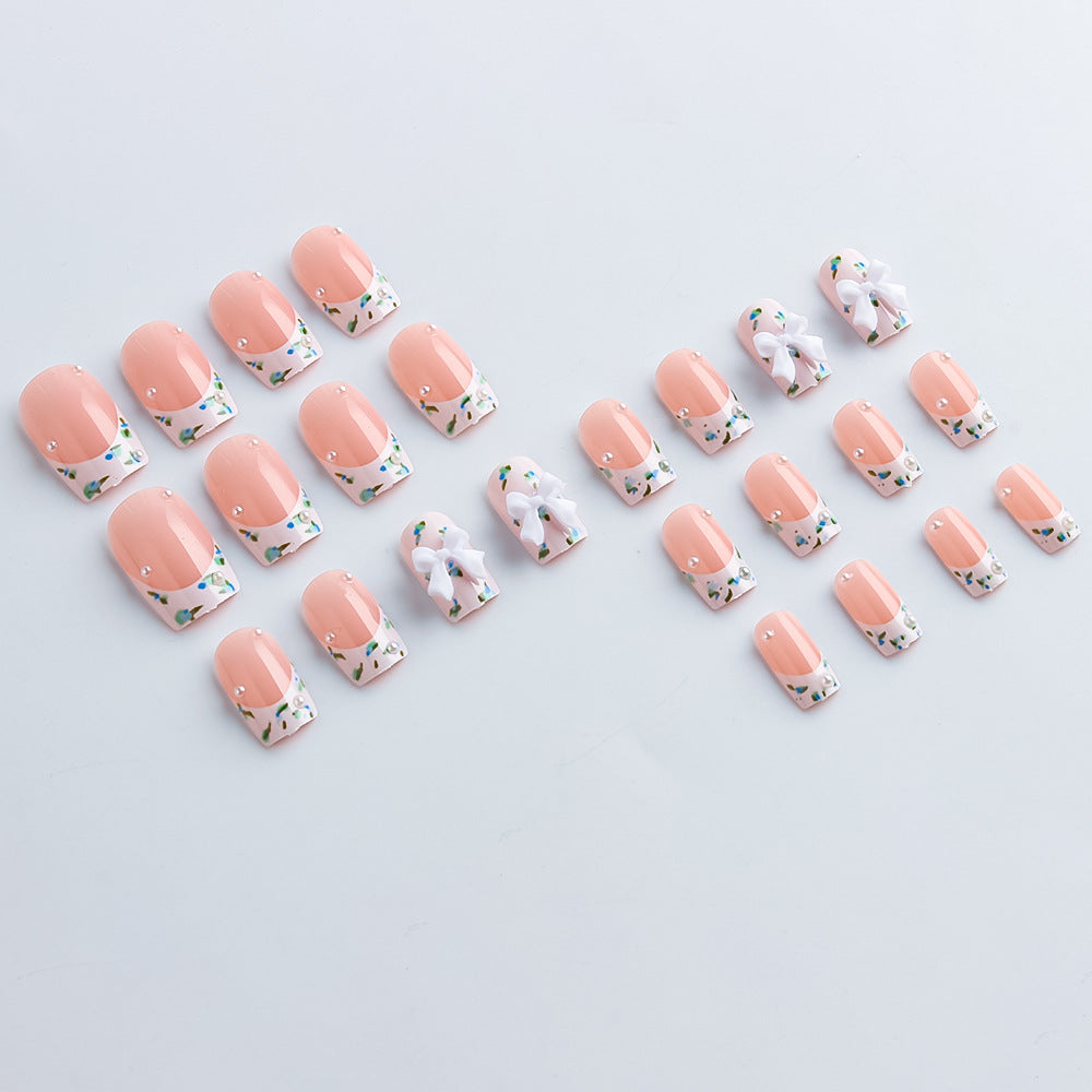 Floral Textured Press-On Nail Art Kalsten
