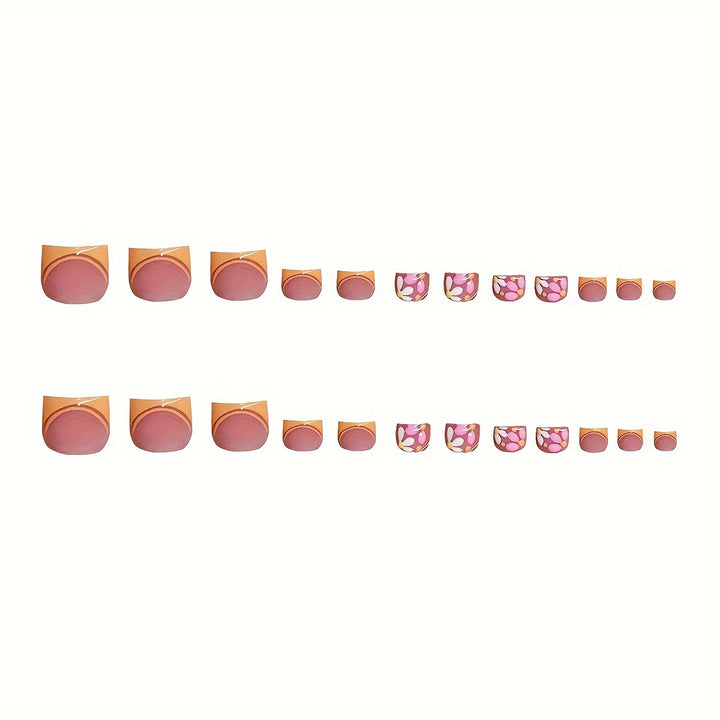 Floral-Themed Press-On Nail Art Kalsten
