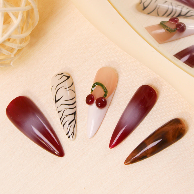 Acrylic nail set with modern designs and creative accents Kalsten