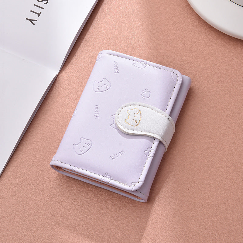 Cute Cat-Themed Card Wallet Kalsten