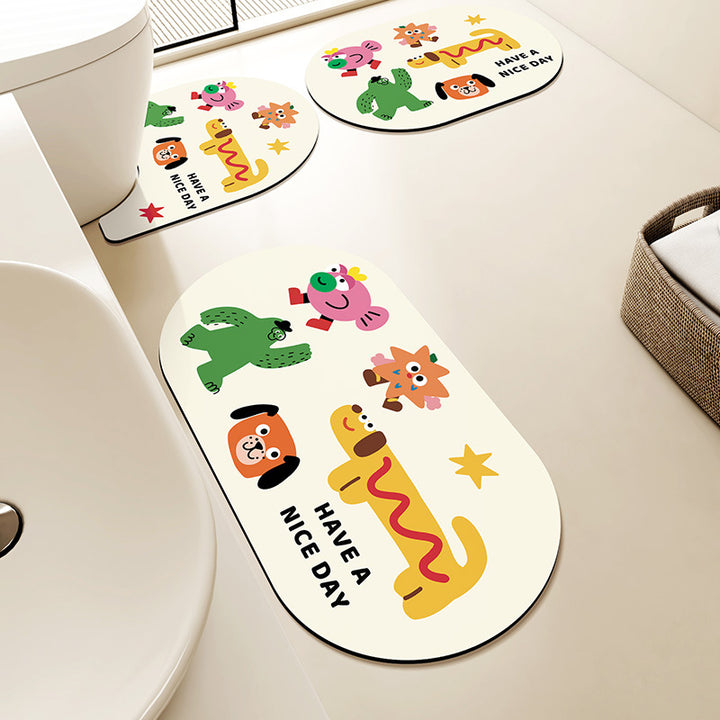 Fun Character Bath Mat Set