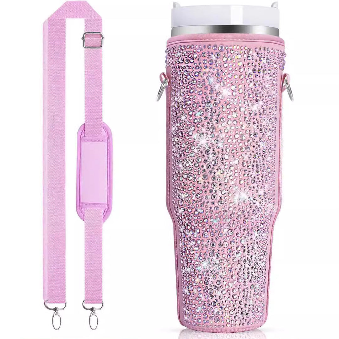 Ladies water bottle holder with sparkling rhinestones Kalsten