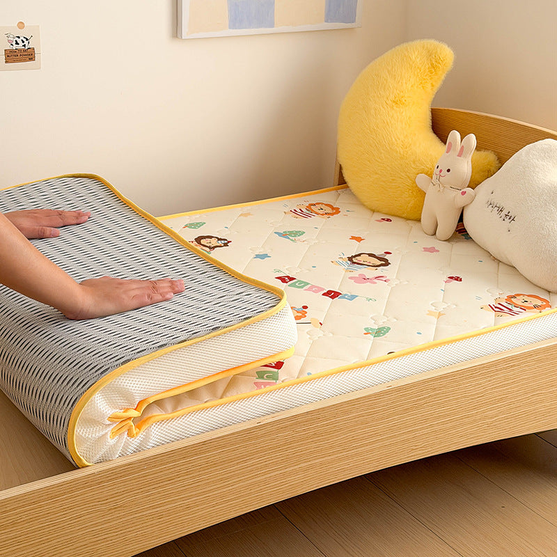 Children's mattress topper breathable with 3D mesh, foldable and non-slip