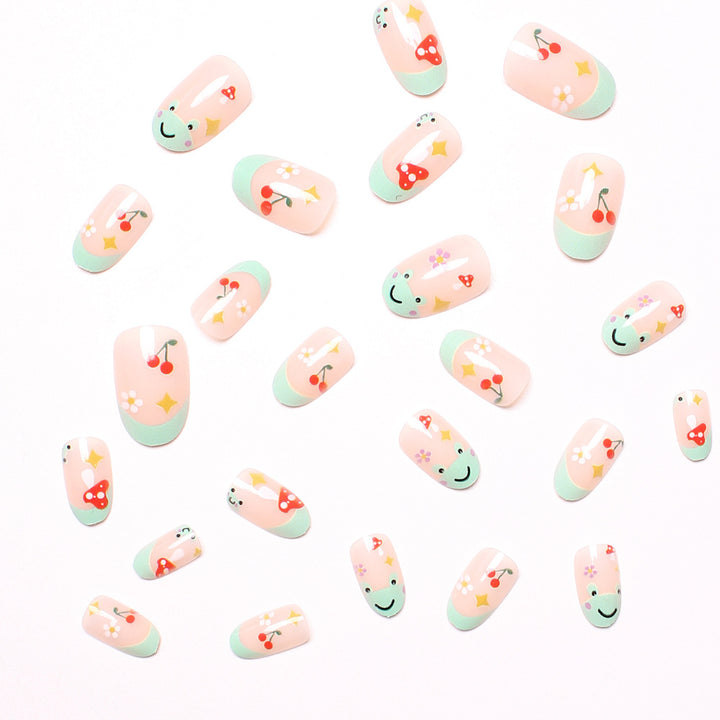 Artificial nail set with cheerful 3D designs and blooming accents Kalsten