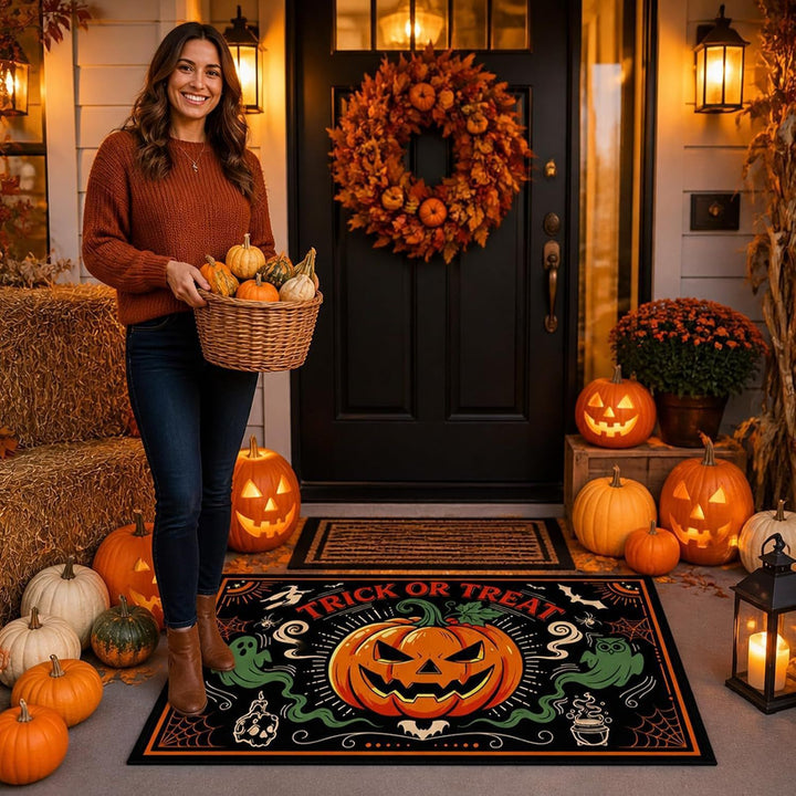 Halloween-Themed Decorative Area Mat for Home