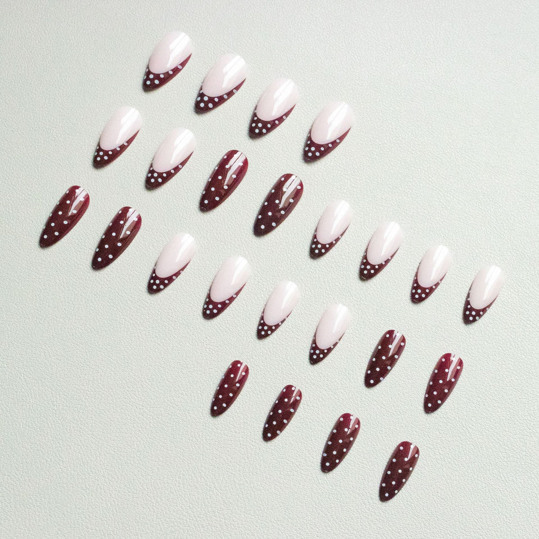 Elegant Abstract French Tip Nail Art Set