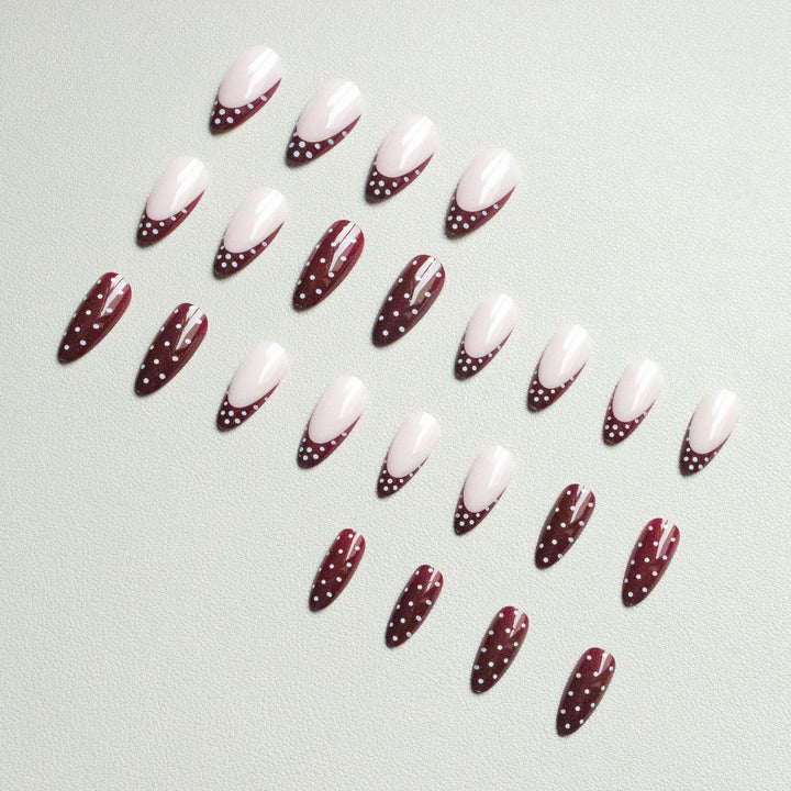Elegant Abstract French Tip Nail Art Set