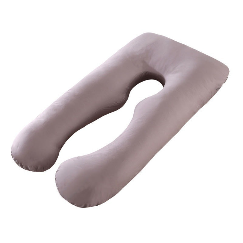 ergonomic U-shaped full-body maternity support pillow with removable washable velour cover and adjustable inner bolster Kalsten