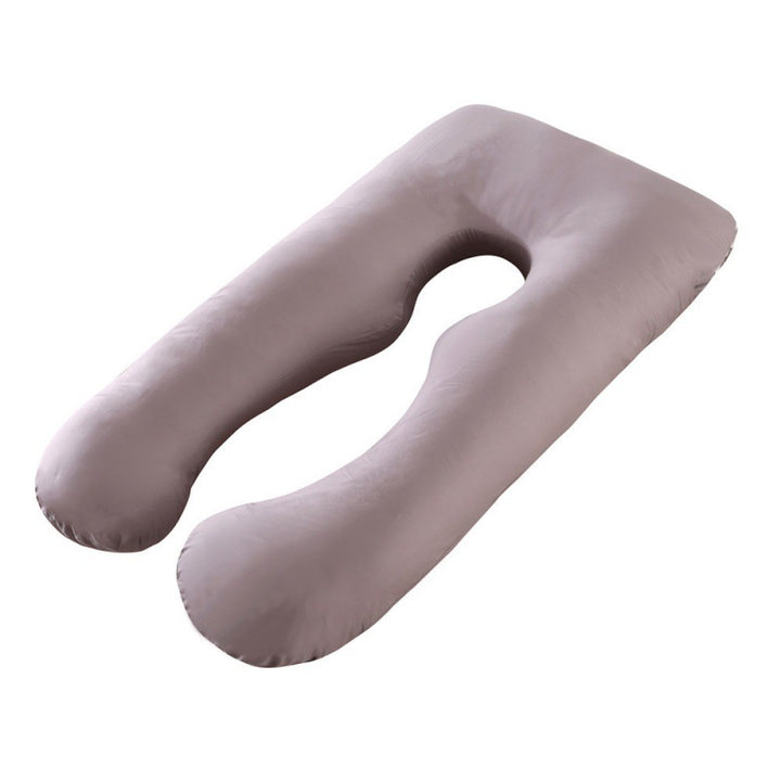 Full-Body U-Shaped Maternity Support Pillow With Removable Velour Cover