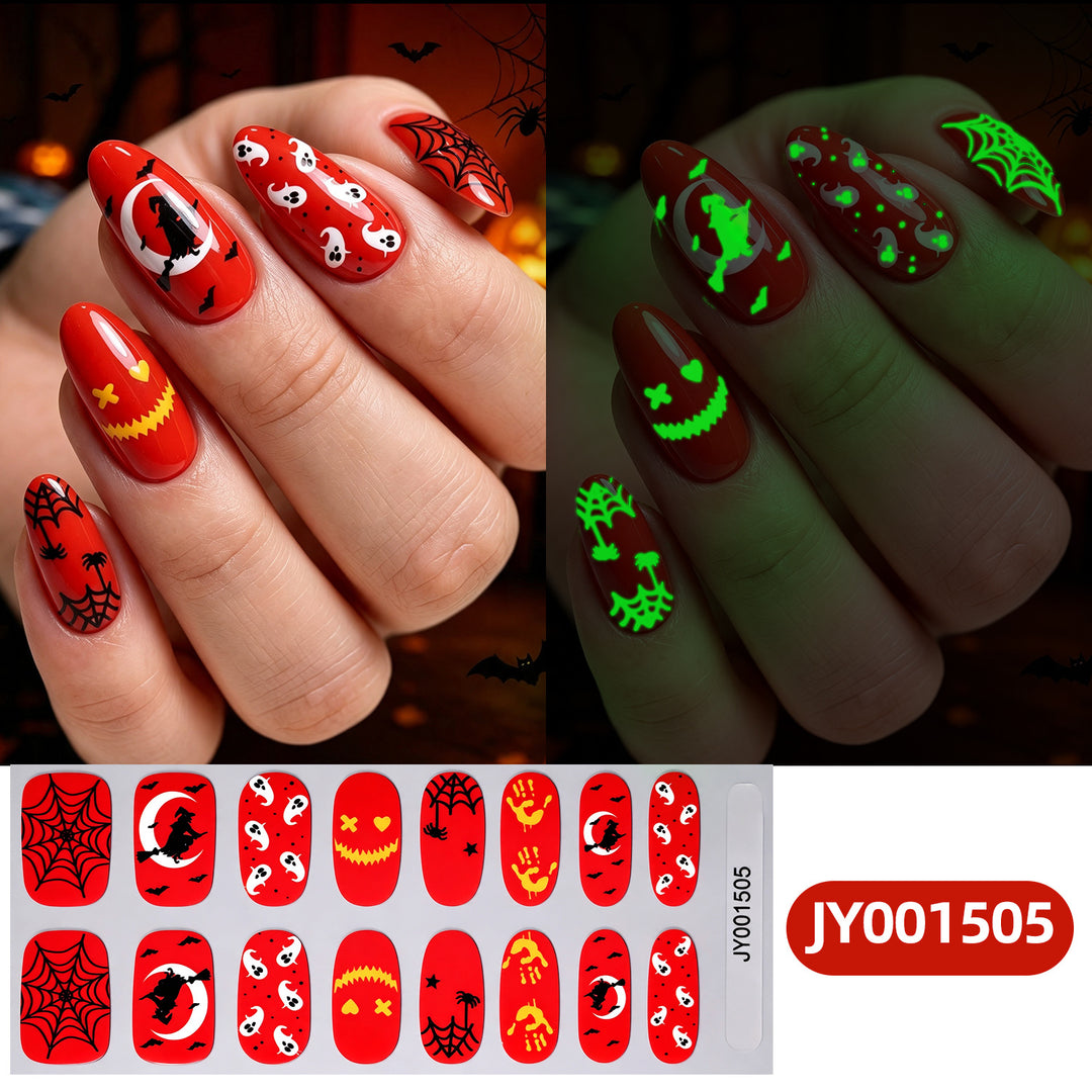 Glow-in-the-Dark Halloween Nail Art Stickers