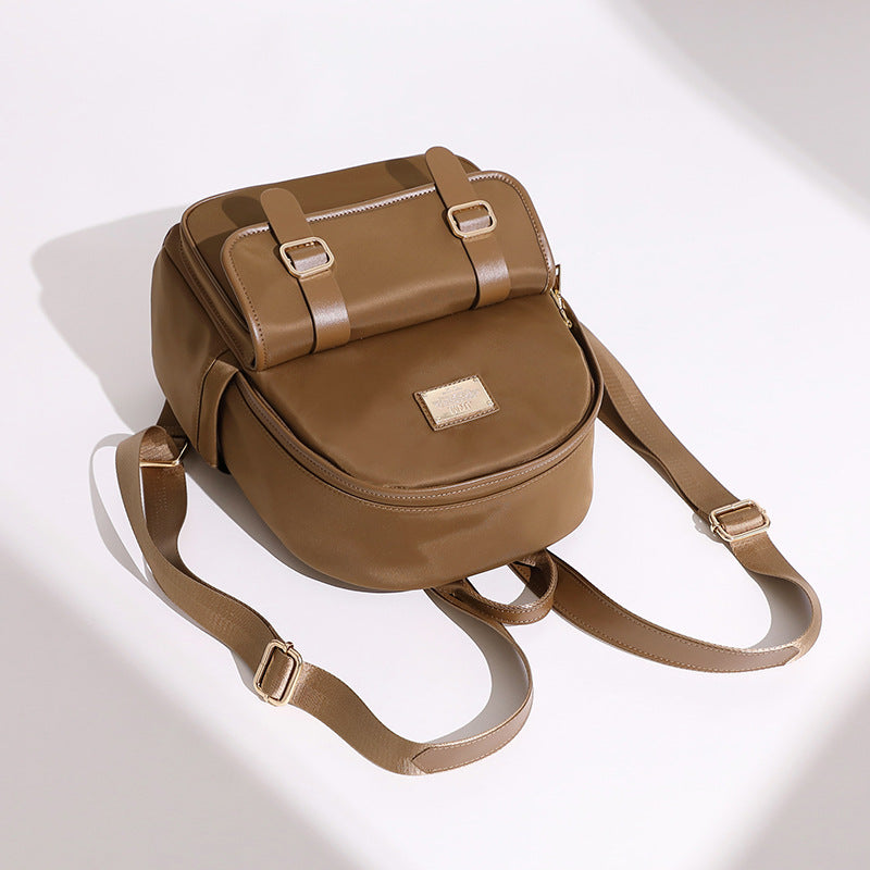 Compact Leather Backpack