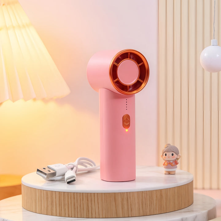 Women's Portable Handheld Fan with USB Charging Function and Flexible Design Kalsten