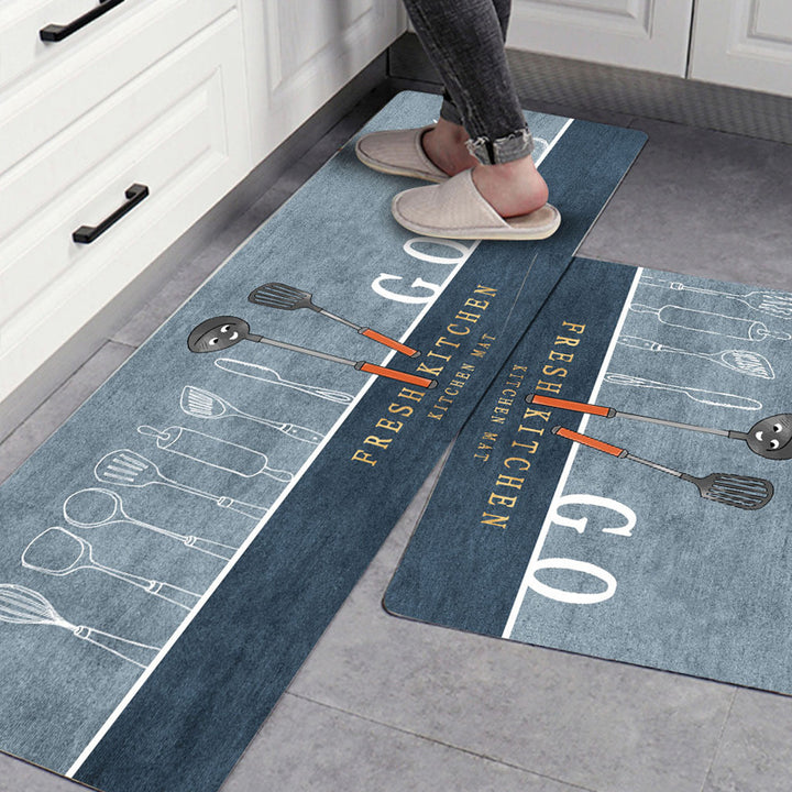 Plush Textured Kitchen Floor Mat Kalsten