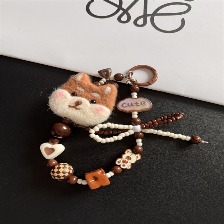 Playful Bear-Themed Charm Keychain Kalsten