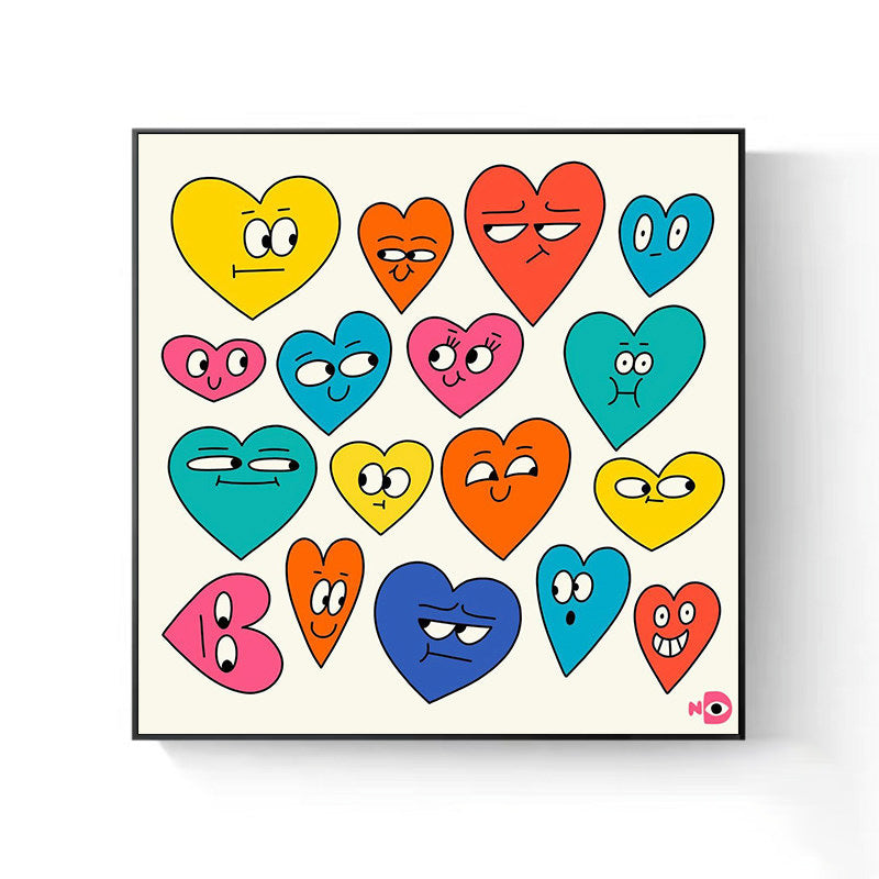 Playful Cartoon Character Canvas Artwork