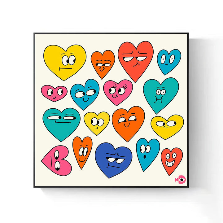 Playful Cartoon Character Canvas Artwork