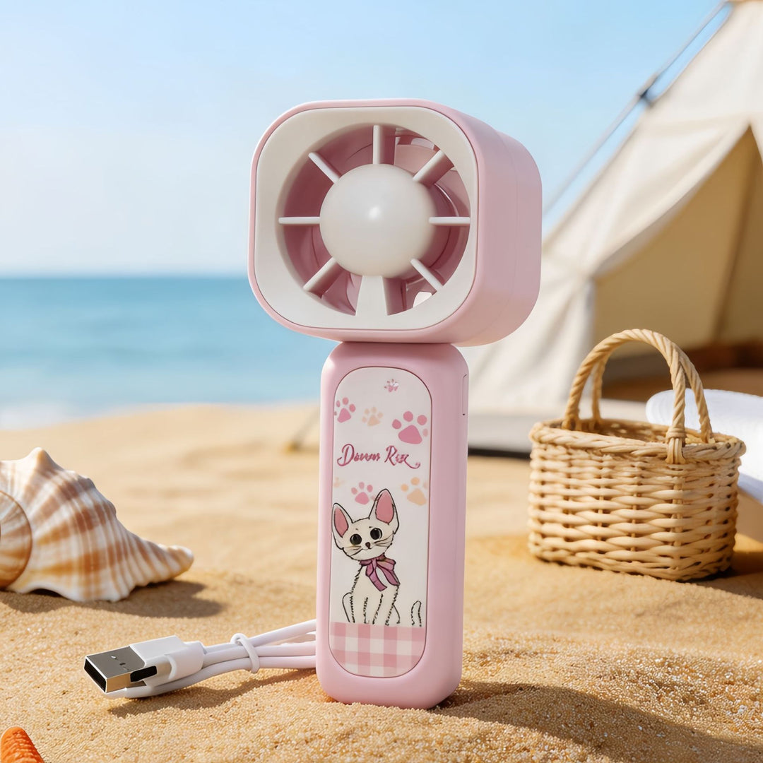 Women's portable hand fan with cute rabbit design Kalsten