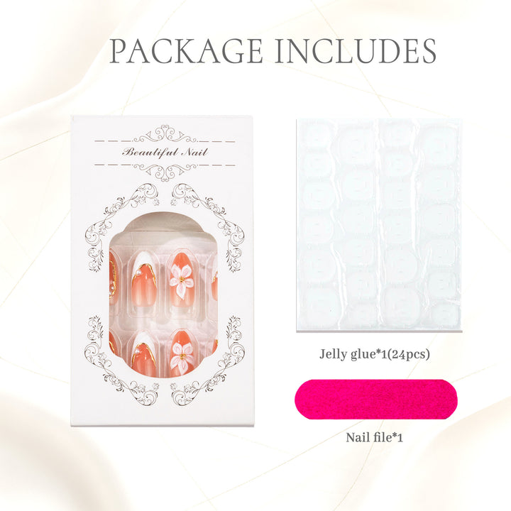 Press-On Floral Nail Art Set
