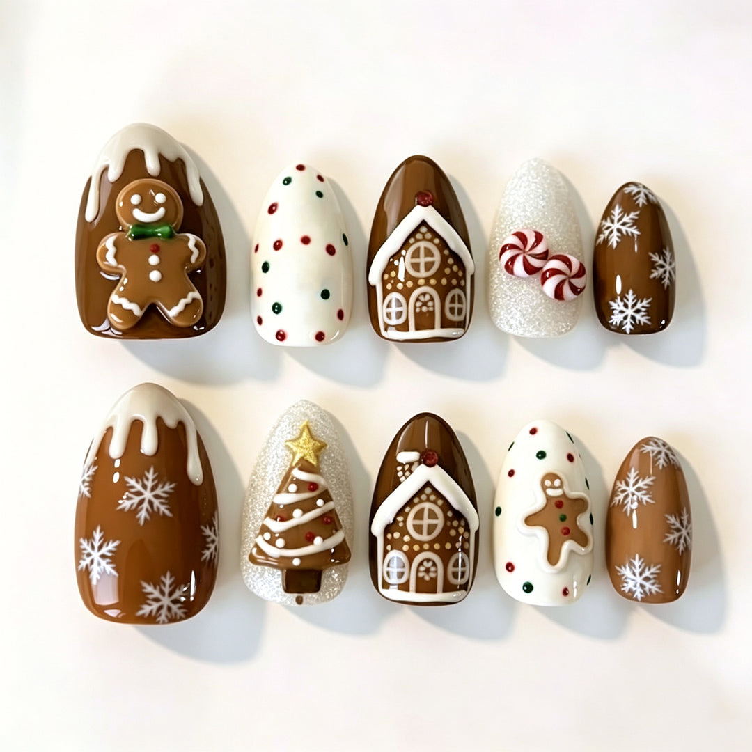 Festive-Themed Press-On Nail Set