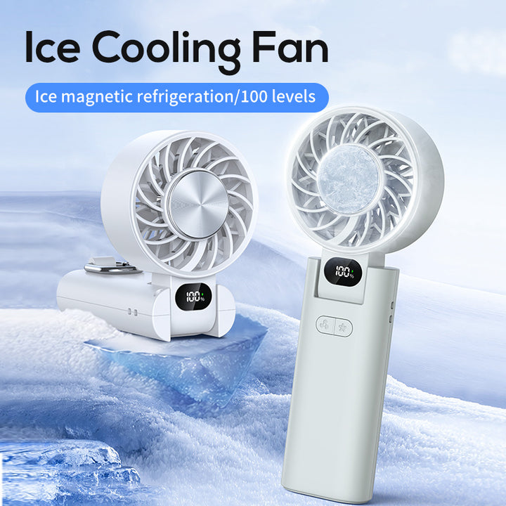 Unisex nan compact portable hand fan with LED battery display and USB-C charging port Kalsten