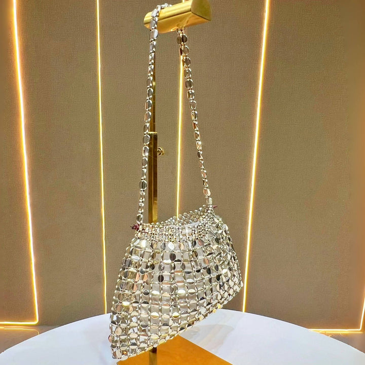 Decorative Mirrored Evening Handbag