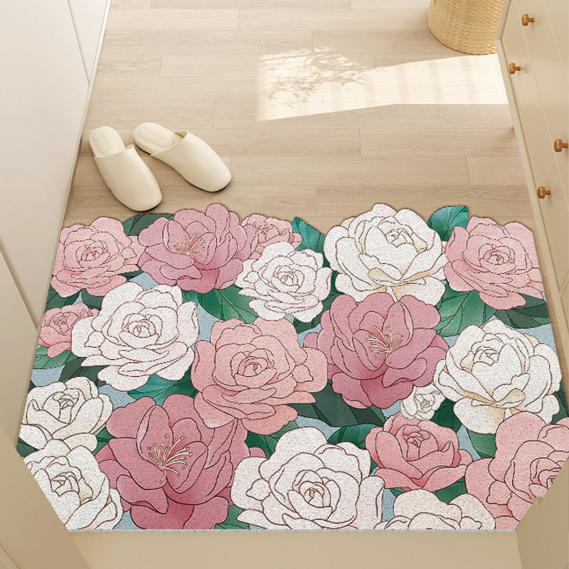 Floral Pattern Non-Slip Area Mat