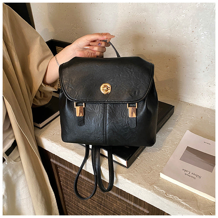 Vintage-Inspired Leather Backpack Kalsten